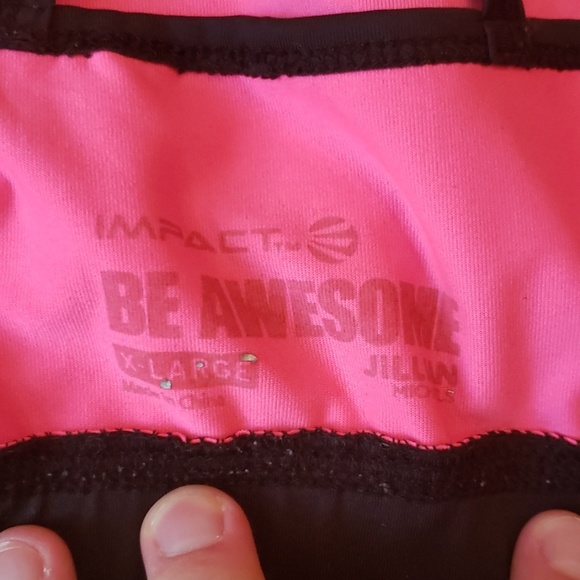 Impact Pink/Black Sports Bra XL - Picture 6 of 7